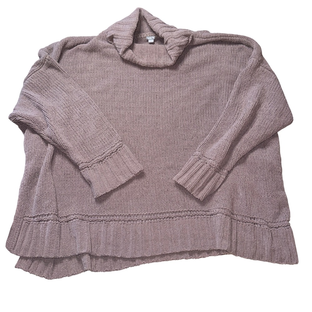 Aerie Cowl Neck Chenille Sweater XXL Mauve Oversized Slouchy super soft